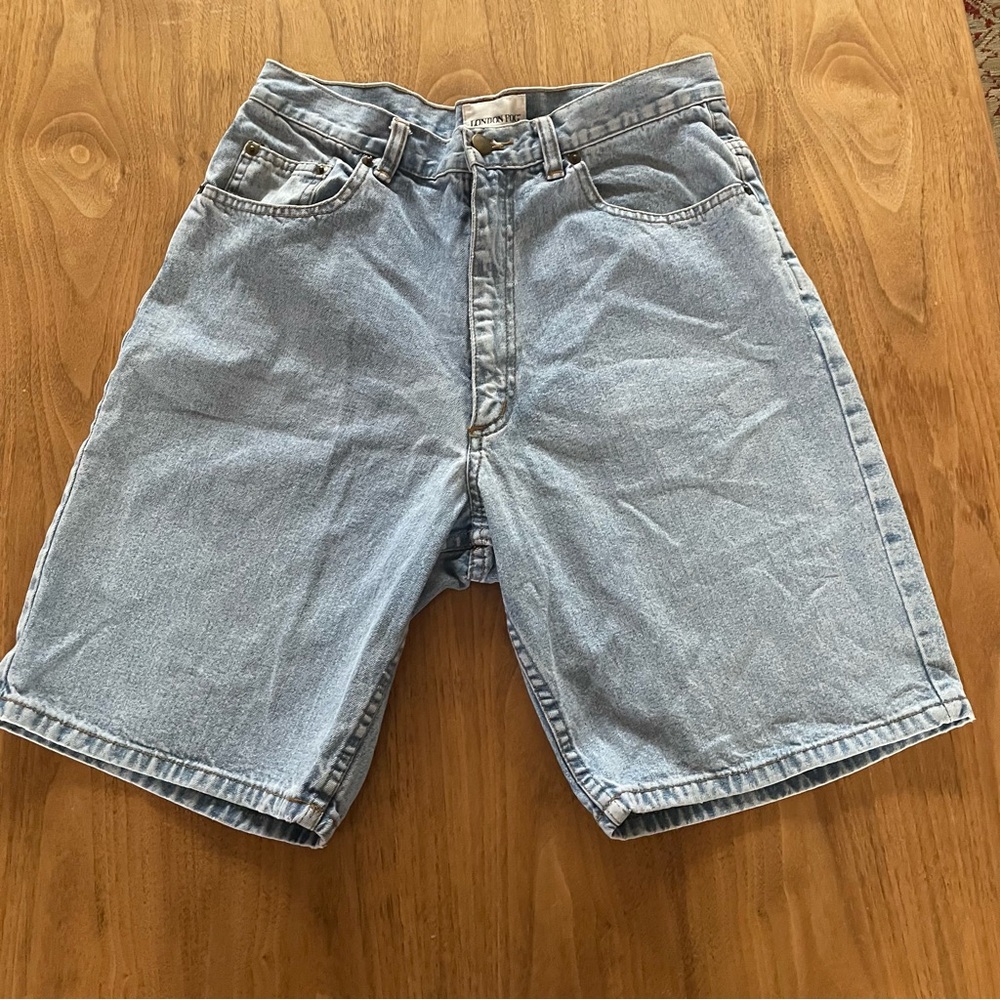 Men's London Fog Light Blue Denim Shorts size 30